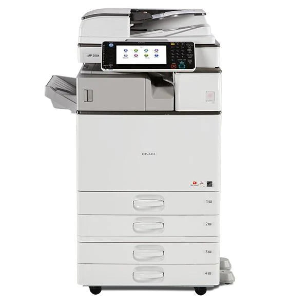 $45/Month Ricoh MP 2554 Mono Laser Multifunction Copier Printer Finisher Stapler With Full Color 9" Tiltable LCD Control Panel  - Perfect For Small And Medium Businesses