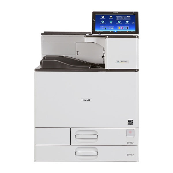 $39/Month Ricoh 11x17, 12x18 Duplex Network Color Laser Printer SPC 840DN (408105) With High-Quality Print And 10.1 Inch LCD Touchscreen - Easy To Use Color Printer