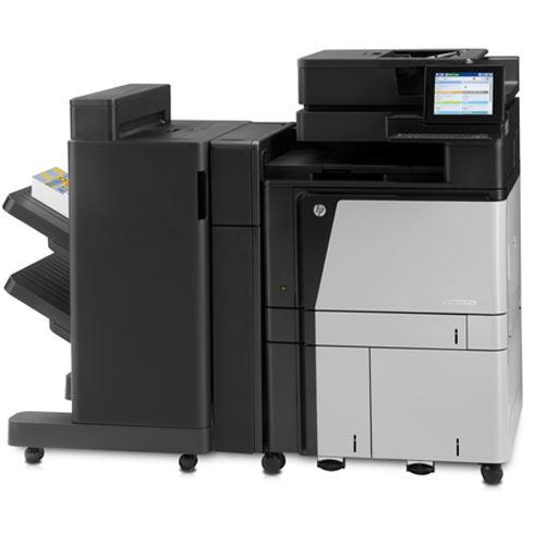 REPOSSESSED HP M880 Color LaserJet Enterprise flow MFP with Stapler Finisher Booklet Hole Punch
