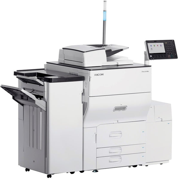 $165/Month Newly Repossessed Ricoh Pro C5200S (Only 3K Pages Printed) Office Laser Color Production Printer with LCT and Booklet Maker Finisher