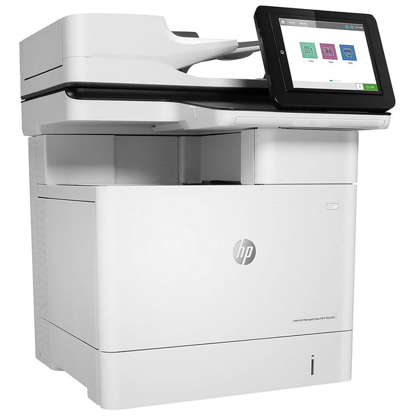 Absolute Toner HP LaserJet Managed Flow MFP E62565h Large Commercial Desktop (Optional Cabinet) Monochrome Multifunctional Printer Copier Scanner With Large LCD, 1 Large Paper Tray, Bypass Showroom Monochrome Copiers