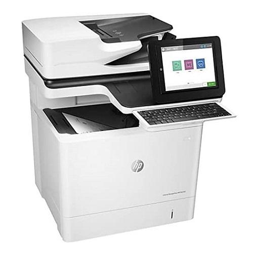 Absolute Toner HP LaserJet Managed Flow MFP E62565h Large Commercial Desktop (Optional Cabinet) Monochrome Multifunctional Printer Copier Scanner With Large LCD, 1 Large Paper Tray, Bypass Showroom Monochrome Copiers