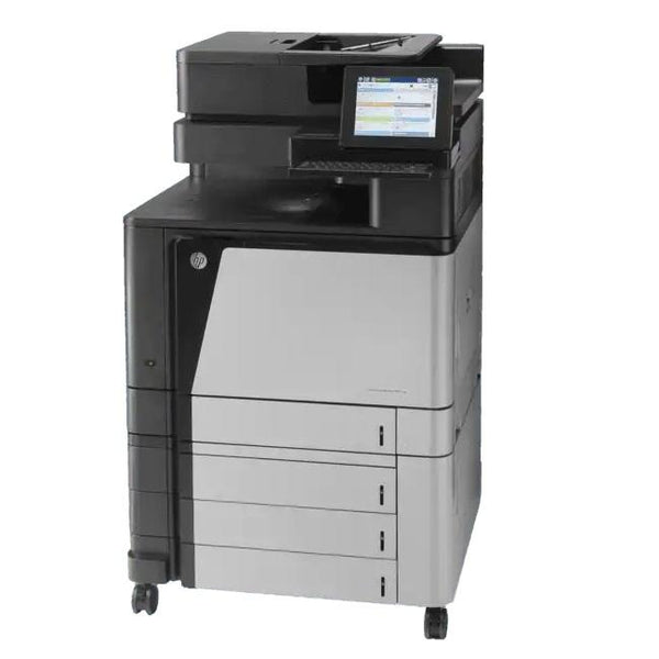 Absolute Toner LIKE NEW HP Color LaserJet Enterprise Flow M880 A3 Color Multifunction Laser Printer Copier Scanner, 11x17, Touch LCD, Keyboard For Office Showroom Color Copiers