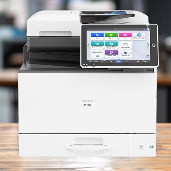 Absolute Toner Ricoh IM C300F (Meter Only 4k Pages) Color Laser Multifunction Printer Copier Scanner Facsimile For Office - $45/Month Showroom Color Copiers