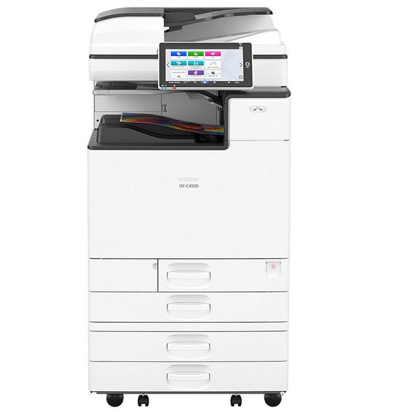 Absolute Toner $95/Month Ricoh IM C4500 High Capacity Color Laser Multifunction Printer Copier Scanner 11X17, 12x18 For Office Showroom Color Copiers