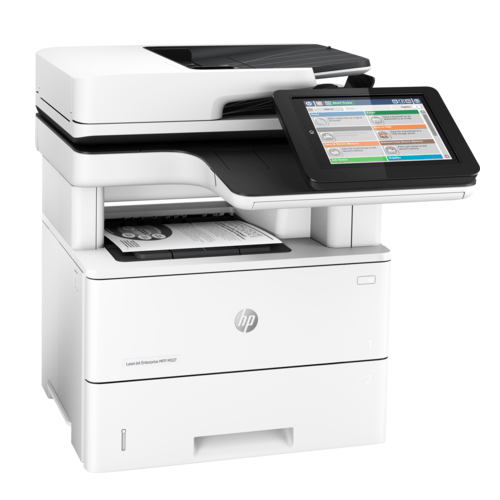 Absolute Toner HP LaserJet Enterprise MFP M527dn Monochrome Multifunction Laser Printer, Copier, Scanner With 2 Paper Trays, Single-Pass Duplex, Large LCD, Bypass Showroom Monochrome Copiers