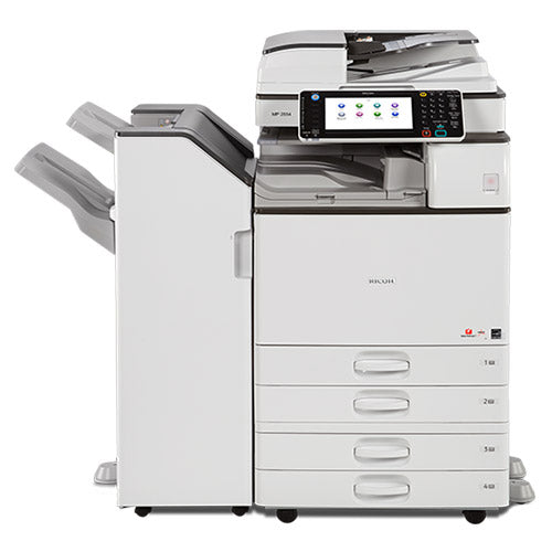 REPOSSESSED Ricoh MP 2554 Monochrome Copy Machine Color Scanner 11x17 Finisher - 11k Pages Printed