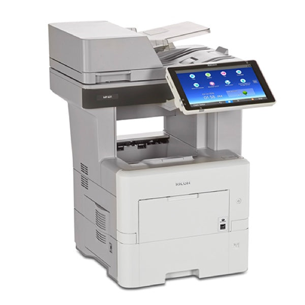 $25/Month Ricoh MP 501 SPF Desktop Monochrome Multifunction Laser Printer Copier Scanner With Large LCD Touch Screen, 50 PPM For Office