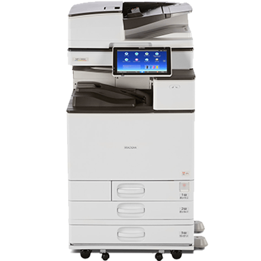 Absolute Toner $108.95/Month Ricoh MP C3004 Full Size Color Laser Multifunction Printer Copier Scanner 11X17, 12x18 For Office (ALL-INCLUSIVE BULK PAGES INCLUDED) Showroom Color Copiers