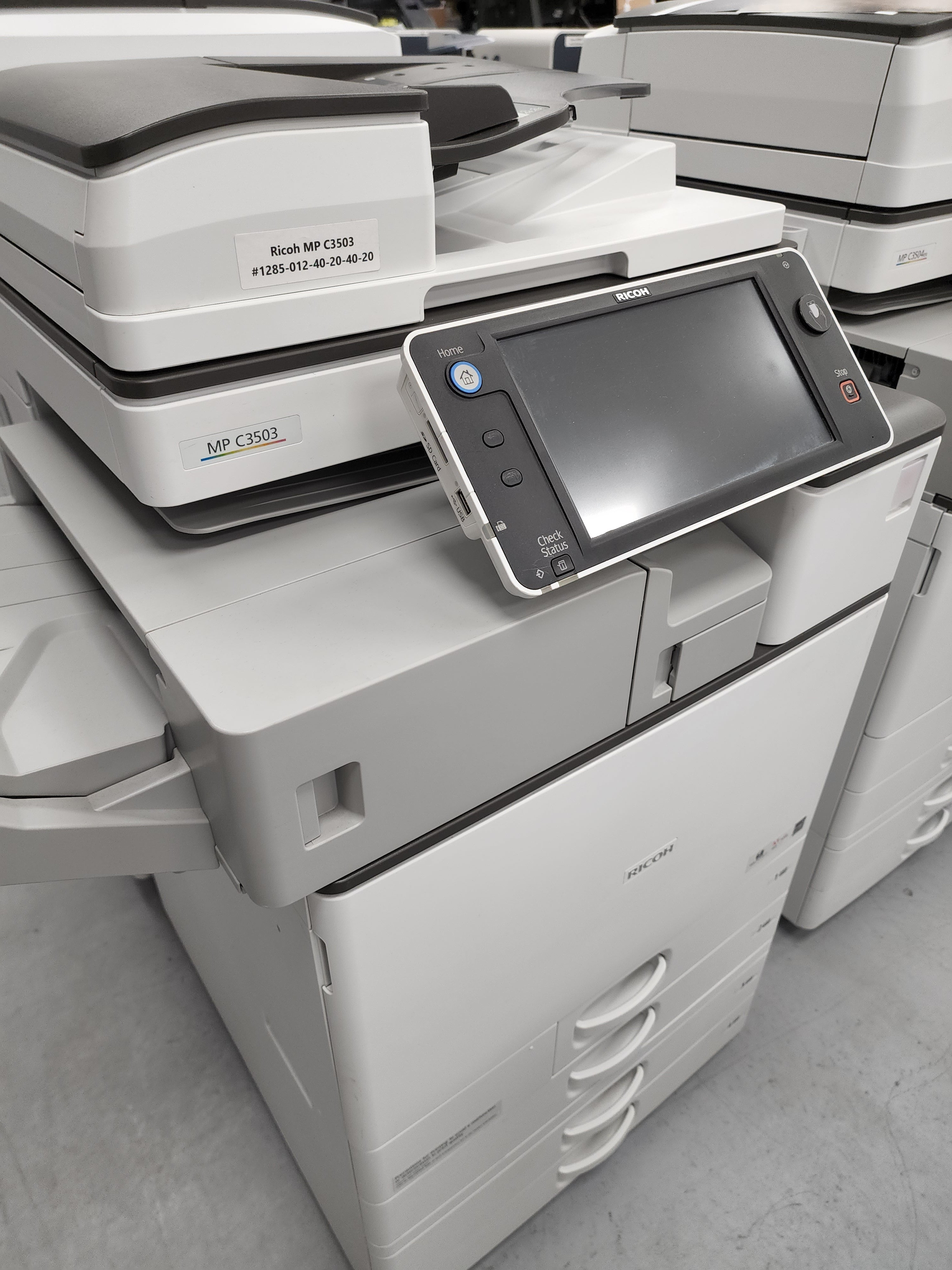 $72/Month Ricoh MP C3503 iPad Style LCD Touch Screen Color Copier Scan ...