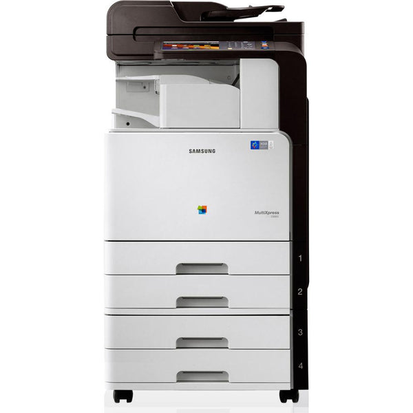 Absolute Toner Samsung MultiXpress CLX 9301NA / C9301 Color Multifunction Laser Printer Copier Scanner With 4 Paper Cassette, Bypass 11x17 For Office Showroom Color Copiers