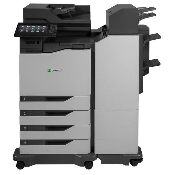Absolute Toner $119.95/Month Lexmark XC8160 Color Multifunction Laser Printer Copier Scanner With Internal Finishing For Office Use Showroom Color Copiers
