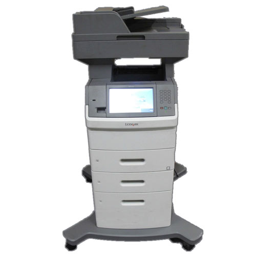 Lexmark XS654de Multifunction Laser Monochrome Printer Copier Color Scanner Fax 112K Pages