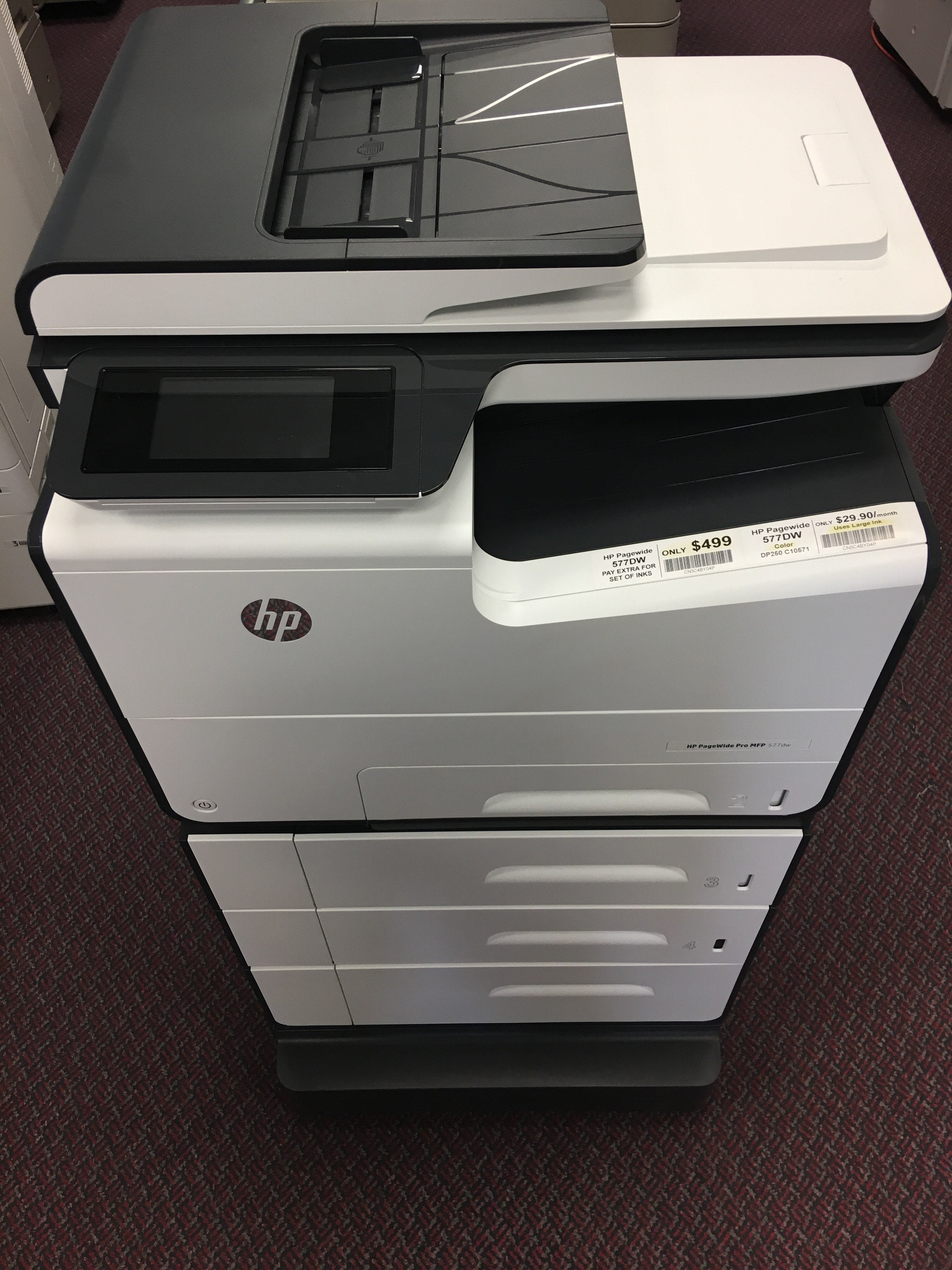 【ふるさと割】 HP REPOSSESSED PageWide Pro 577dw Color Printer Copier OA用品
