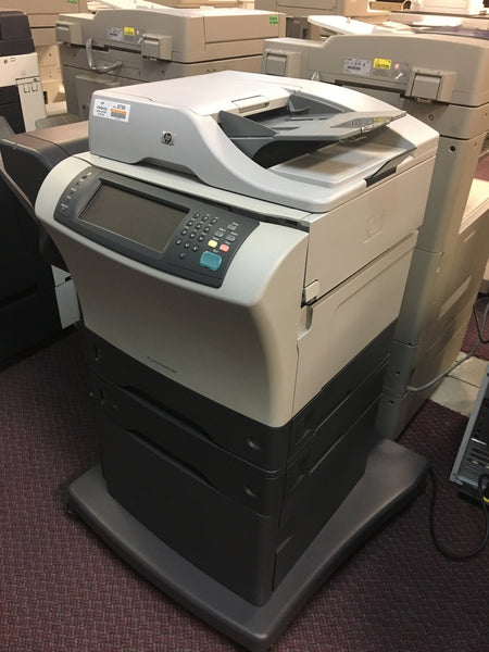 HP REPOSSESSED 4345mfp 4345 Monochrome Copier Printer Scanner with Stapler Finisher Off-Lease Photocopier Great Deal